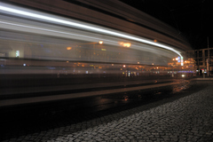 Street, Lichtzeichnung, München, Straßenbahn, Tram