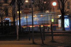 Street, Lichtzeichnung, München, Straßenbahn, Tram