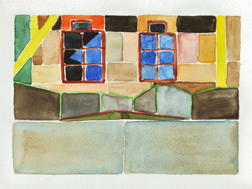 Aquarell, Sizilien, Palermo